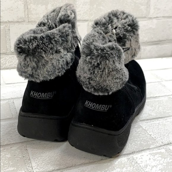 Khombu Jessica All Weather Boots Suede Leather 10 - Picture 4 of 12